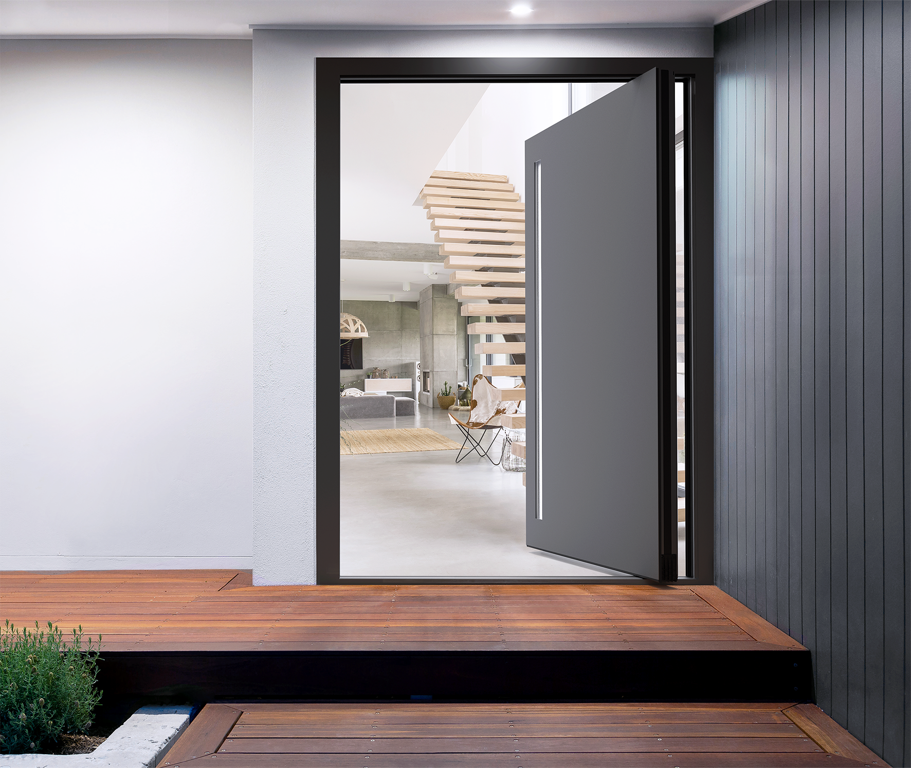 Puerta elegante de entrada